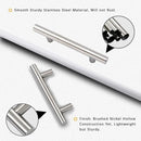 Furniture Handles Wardrobe Door Pull Stainless Steel Drawer Handle T Bar Straight Kitchen Long Cabinet Closet Knob Black Silver