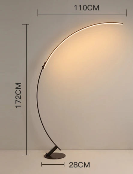 Modern Arc Shape Floor Lamp for living room Bedroom Study Room Led Dimmable Remote Control Standing  Indoor Decor Lighting