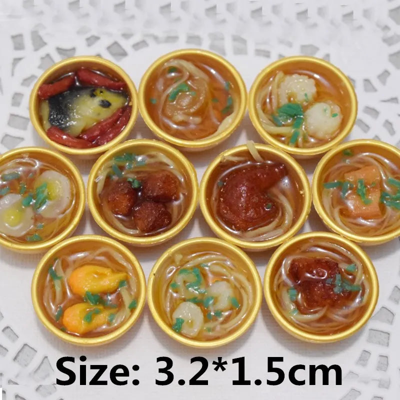 2PCS 1:6 Miniature Dollhouse Bowl Rice Mini Chinese Cuisine Pretend Food for 1/6 Blyth BJD Doll Kitchen Decor Accessories Toys