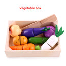 12 styles Wooden  simulation kitchen series Set cut fruits and vegetables dessert children's educational play house toys