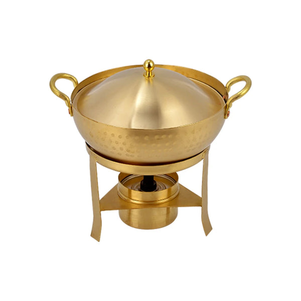 Pure copper alcohol furnace base small fire boiler hot dry pot handmade health mini brass stew pan stewpan Japanese chafingdish