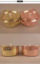 Pure Copper Compound Bottom Small Soup Rice Pot Electromagnetic Gas Thickened Hot Pot Boiled Jam Single Pot Stewpan Sauce Pan