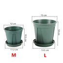 2Pcs Green Plant Flowerpot Rose Breathable Plastic Succulent Flower Pot Tray Potted Culture Nursing Outdoor Garden Container