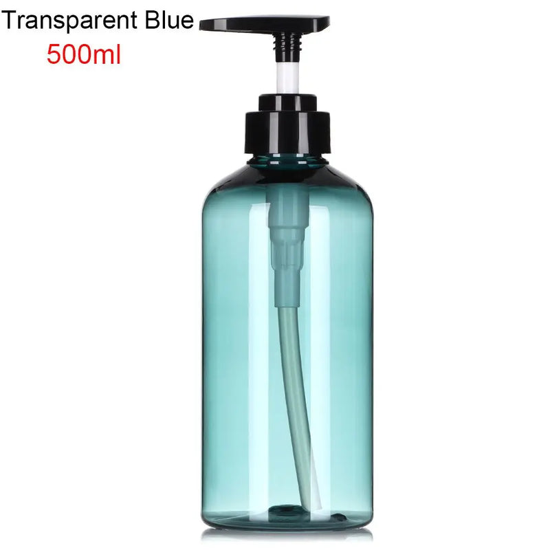 300/500ml Refillable Clear Empty Bottle Soap Liquid Shower Gel Shampoo Dispenser Bottles with Press Pump Lotion Bottle Reusable