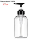 300/500ml Refillable Clear Empty Bottle Soap Liquid Shower Gel Shampoo Dispenser Bottles with Press Pump Lotion Bottle Reusable