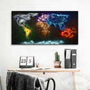 Modern Art World Map Posters Prints HD Printed Non-woven Canvas Painting Wall Picture Canvas Poster Wall Decor Living Room Decor