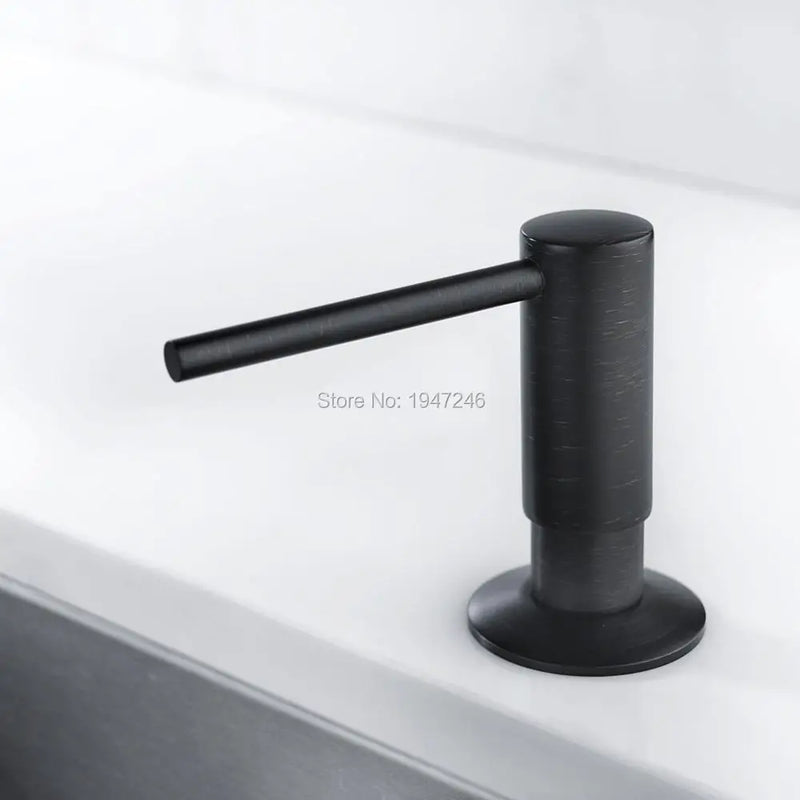 New High Quality Matt black In Deck Mount Pump Countertop Kitchen Sink Soap Dispenser Set With ABS Pump