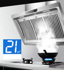 Household Range Hood 900mm Side Suction Stainless Steel Panel Hanging Household Smoke Exhauster Kitchen Exhaust Hood
