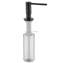 New High Quality Matt black In Deck Mount Pump Countertop Kitchen Sink Soap Dispenser Set With ABS Pump