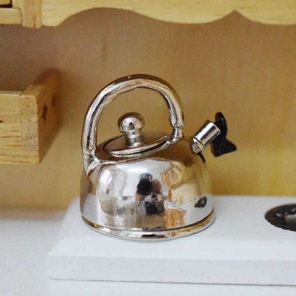 1PCS Mini 1/12 Dollhouse Miniature Kettle Doll House Pretend Play Kitchen Toy Accessories