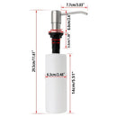 Stainless Steel Kitchen Sink Countertop Soap Dispenser Built in Hand Soap Dispenser Pump, Large Capacity 13 OZ Bot