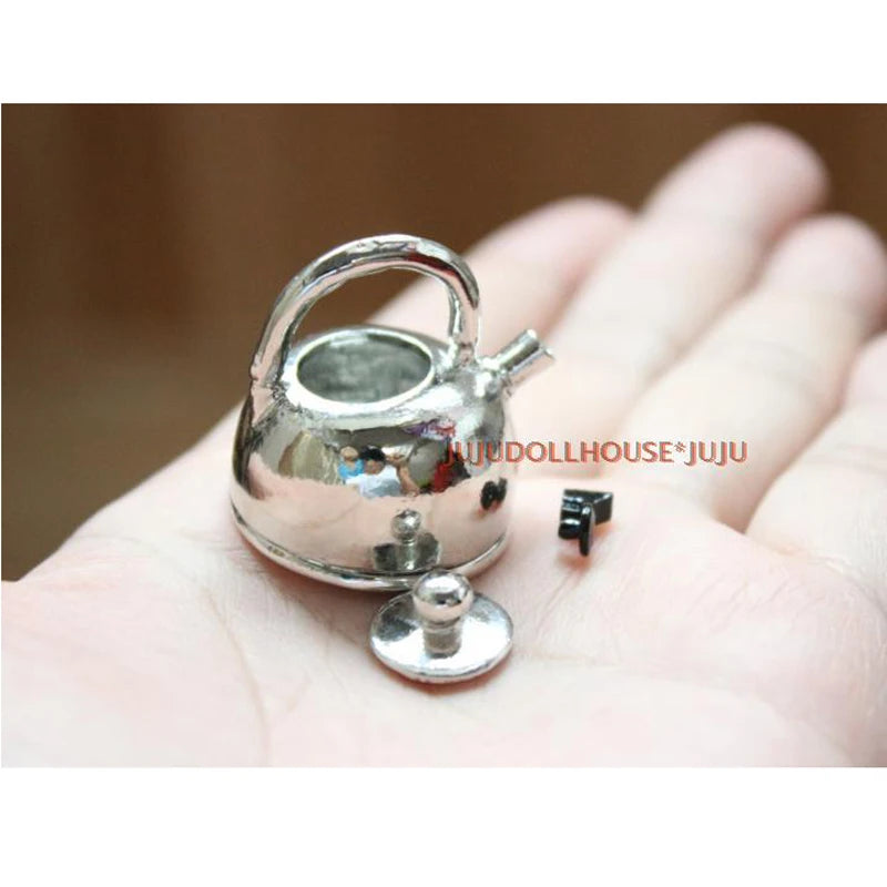 1PCS Mini 1/12 Dollhouse Miniature Kettle Doll House Pretend Play Kitchen Toy Accessories