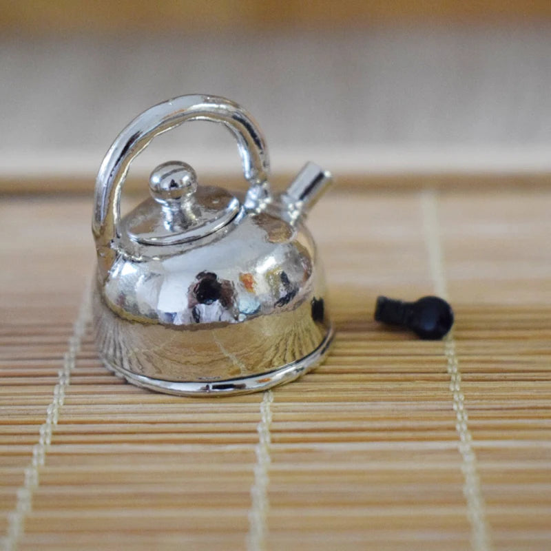 1PCS Mini 1/12 Dollhouse Miniature Kettle Doll House Pretend Play Kitchen Toy Accessories