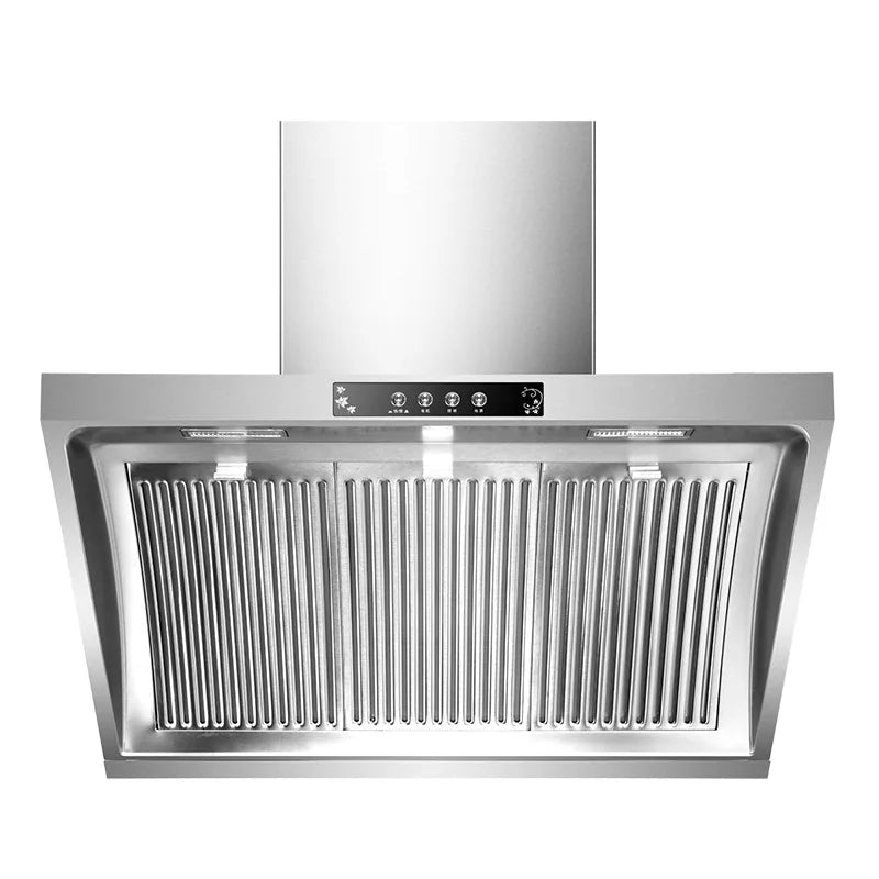 Household Range Hood 900mm Side Suction Stainless Steel Panel Hanging Household Smoke Exhauster Kitchen Exhaust Hood