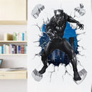 3D  Avengers Black Panther wall stickers  living room bedroom wall decoration Marvel movie poster wall stickers for kids rooms
