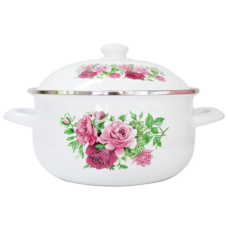 Universal porcelain enameled soup rice gas and induction cooker enamel stewpan breakfast saucepot pan health hot pot