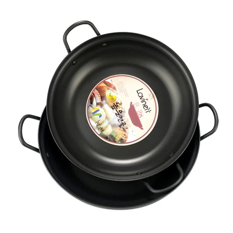 Thickened aluminum non stick hot pot noodle soup rice stew pan Korean household multi-functional gas stove stewpan saucepot