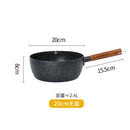 Japanese snow pan baby food small milk pot household non stick cooking noodle soup rice stewpot wood handle stewpan saucepot