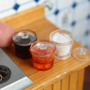 1/12 Scale Miniature Dollhouse Kitchen Seasoning Mini Jam Canned Fruit Food for BJD OB11 Doll Toy for Girl