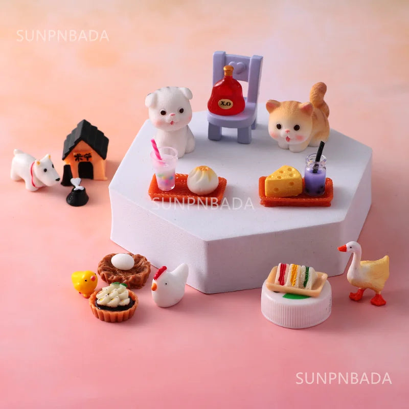 Cute Miniature Dollhouse Supermarket Food Snacks Mini Cake Wine Drink for Blyth Barbies BJD Doll Kitchen Accessories