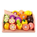12 styles Wooden  simulation kitchen series Set cut fruits and vegetables dessert children's educational play house toys