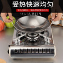 Stainless steel non stick dry pot special commercial thickened double ear pan stewpan hot pot gas cooker