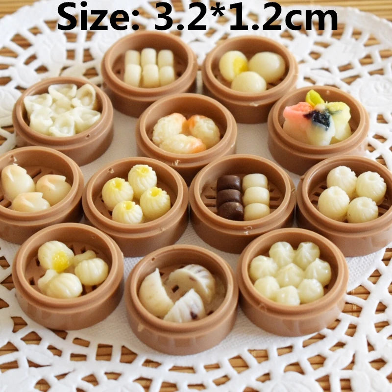 2PCS 1:6 Miniature Dollhouse Bowl Rice Mini Chinese Cuisine Pretend Food for 1/6 Blyth BJD Doll Kitchen Decor Accessories Toys