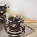 Enamel thickened soup pot retro nostalgic classic gold depicting anti scalding handle pan anti overflow type household stewpan