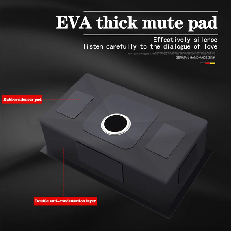 DQOK Stainless Steel Kitchen Sink Slot Dish Basin Kitchen Sink Drain Basket And Drain Pip Rectangular