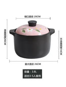 Casserole stew pot ceramic high temperature resistant household health care soup rice porridge pan gas cooker stewpan saucepot