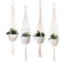 Macrame Plant Hanger Baskets Flower Pots Holder Balcony Wall Hanging Planter Decor Knotted Lifting Rope Home Garden Supplies