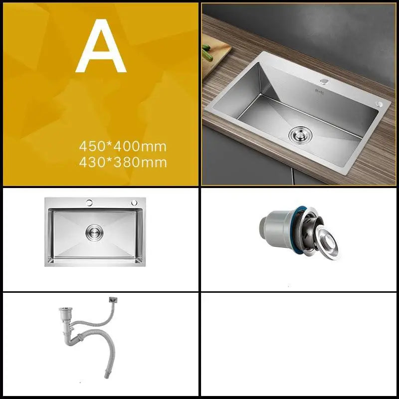 2021 Home Improvement Kitchen Sink Large Single Household Stainless Steel 304 Hand Home Improvement Torneira Gourmet Washing