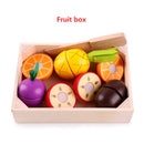 12 styles Wooden  simulation kitchen series Set cut fruits and vegetables dessert children's educational play house toys
