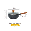 Japanese snow pan baby food small milk pot household non stick cooking noodle soup rice stewpot wood handle stewpan saucepot