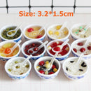 2PCS 1:6 Miniature Dollhouse Bowl Rice Mini Chinese Cuisine Pretend Food for 1/6 Blyth BJD Doll Kitchen Decor Accessories Toys