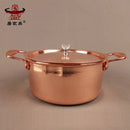Pure Copper Compound Bottom Small Soup Rice Pot Electromagnetic Gas Thickened Hot Pot Boiled Jam Single Pot Stewpan Sauce Pan