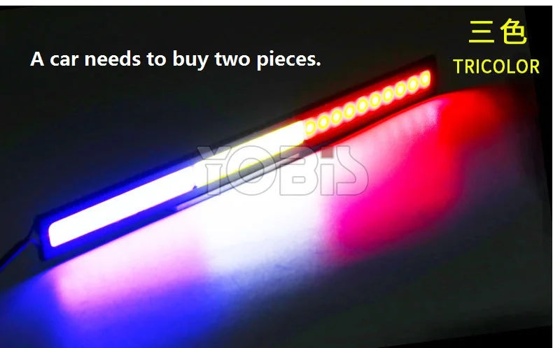 17cm Universal Daytime Running Light COB DRL LED Car Lamp External Lights Auto Waterproof Car Styling Led DRL Lamp 12V Day Light