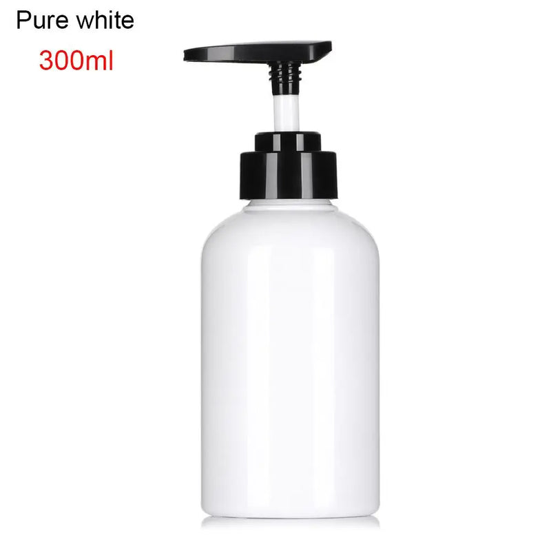 300/500ml Refillable Clear Empty Bottle Soap Liquid Shower Gel Shampoo Dispenser Bottles with Press Pump Lotion Bottle Reusable