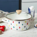 Japanese enamel porcelain double ear thickened soup rice milk pot  stew mini hot pot induction cooker stewpan pan saucepan