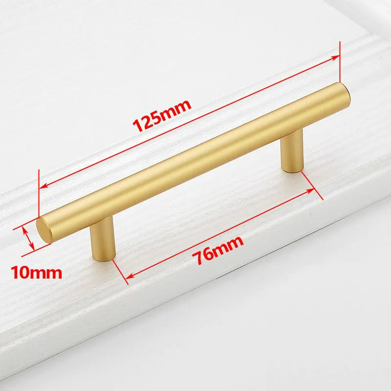 Black Golden Cupboard Handle Brushed Stainless Steel Kitchen Cabinet Door Knob Furniture Drawer Pull  Hardware Pulls  Bar Handle