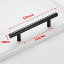 Furniture Handles Wardrobe Door Pull Stainless Steel Drawer Handle T Bar Straight Kitchen Long Cabinet Closet Knob Black Silver