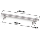 Kitchen Cabinet Pulls Furniture Drawer Handles Stainless Steel T Bar Straight Wardrobe Door Knobs Black Silver Cupboard Handle