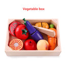 12 styles Wooden  simulation kitchen series Set cut fruits and vegetables dessert children's educational play house toys