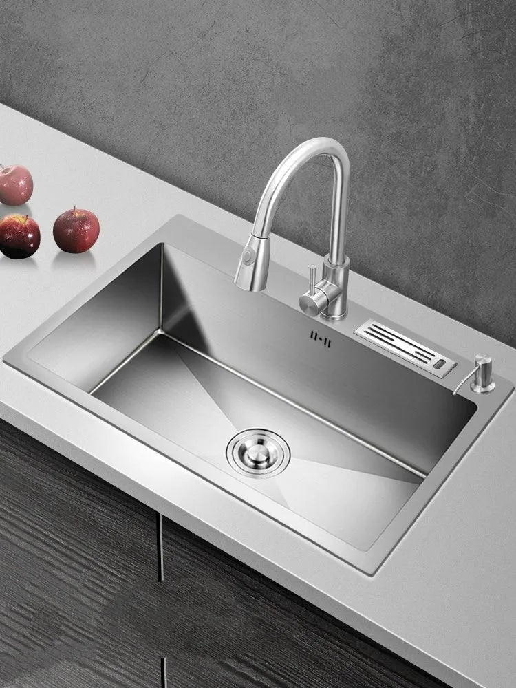 2021 Home Improvement Kitchen Sink Large Single Household Stainless Steel 304 Hand Home Improvement Torneira Gourmet Washing
