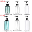 300/500ml Refillable Clear Empty Bottle Soap Liquid Shower Gel Shampoo Dispenser Bottles with Press Pump Lotion Bottle Reusable