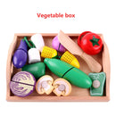12 styles Wooden  simulation kitchen series Set cut fruits and vegetables dessert children's educational play house toys