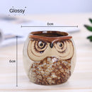 European Owl Animal Thumb Small Flower Pot Creative Succulent Plant Pot Personality Ceramic Crafts Office Home Decoration