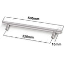 Kitchen Cabinet Pulls Furniture Drawer Handles Stainless Steel T Bar Straight Wardrobe Door Knobs Black Silver Cupboard Handle