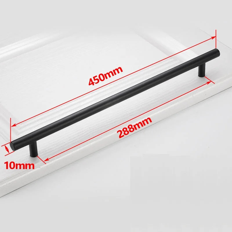 Black Golden Cupboard Handle Brushed Stainless Steel Kitchen Cabinet Door Knob Furniture Drawer Pull  Hardware Pulls  Bar Handle