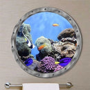Bathroom Pvc Decals Underwater Fish Wall Stickers Waterproof Capybara Dolphin Tortoise Stickers Washing Machine Decoration